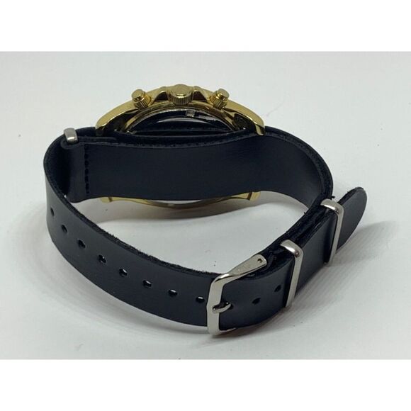 Michael Kors MK5166 Unisex Black Leather Analog Dial Quartz Wrist Watch GE332 - Picture 10 of 11